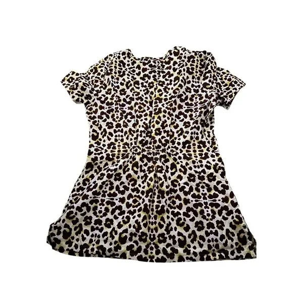 Leopard Print Baby Phat Women's Scrub Top Size S - Picture 2 of 6